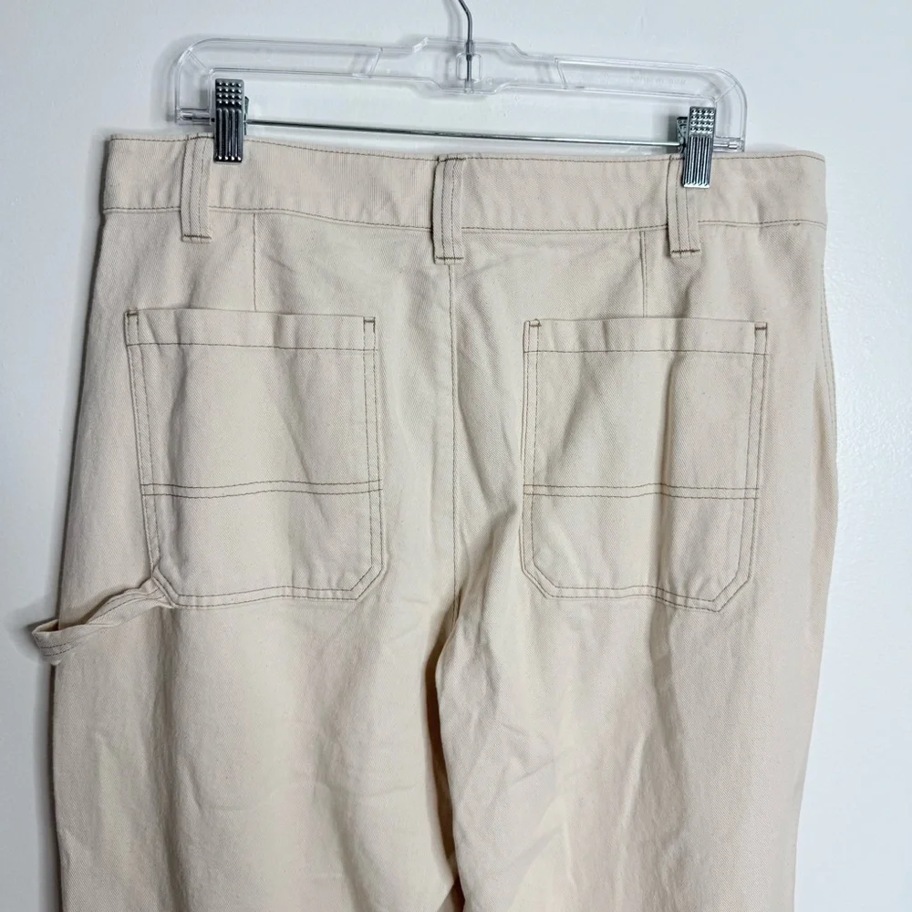 NWT Old Navy Utility Straight High‎ Rise Beige Size 14 Minimalist Neutral Modern - Picture 10 of 10
